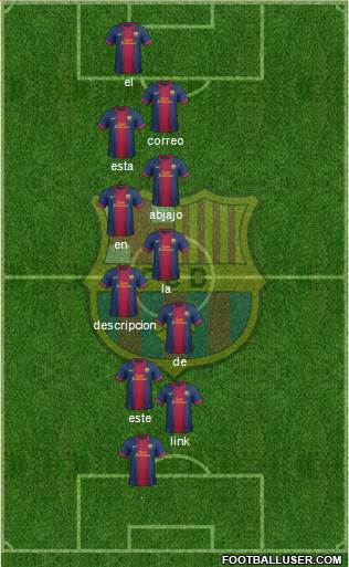 F.C. Barcelona Formation 2013