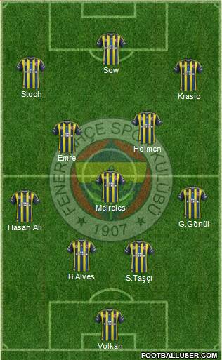 Fenerbahçe SK Formation 2013
