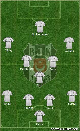 Besiktas JK Formation 2013