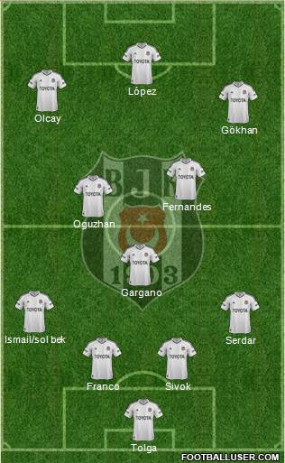 Besiktas JK Formation 2013