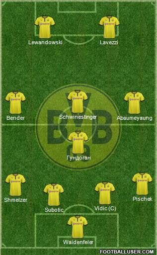 Borussia Dortmund Formation 2013