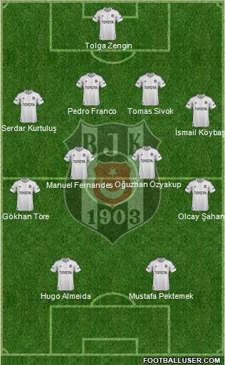 Besiktas JK Formation 2013