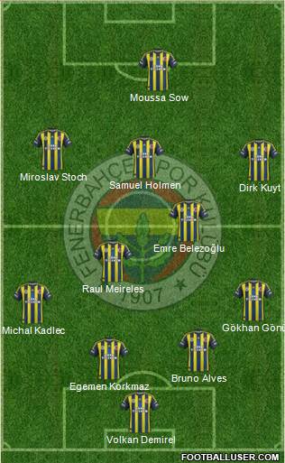 Fenerbahçe SK Formation 2013