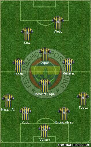 Fenerbahçe SK Formation 2013