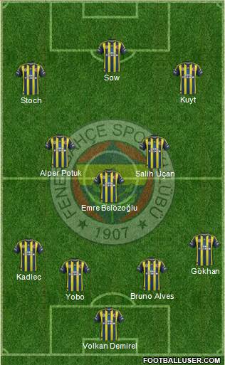 Fenerbahçe SK Formation 2013