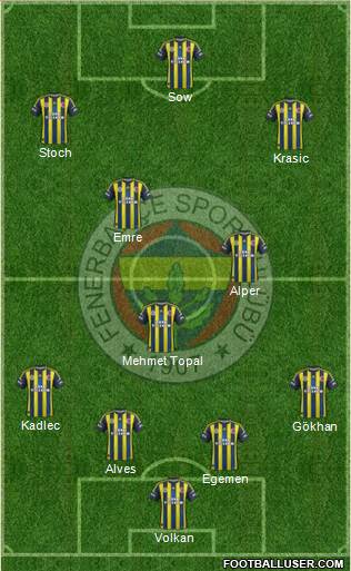 Fenerbahçe SK Formation 2013