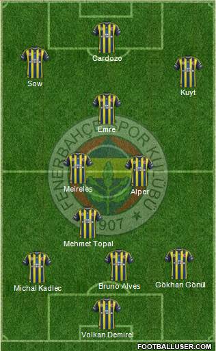 Fenerbahçe SK Formation 2013