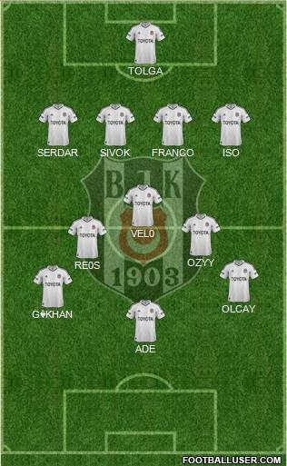 Besiktas JK Formation 2013