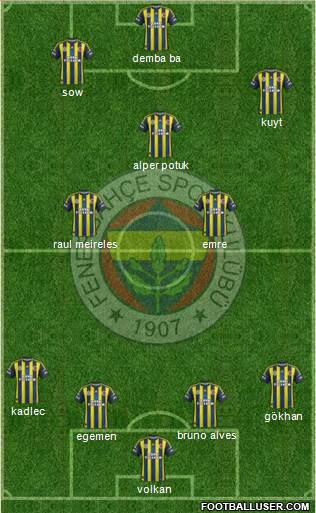 Fenerbahçe SK Formation 2013