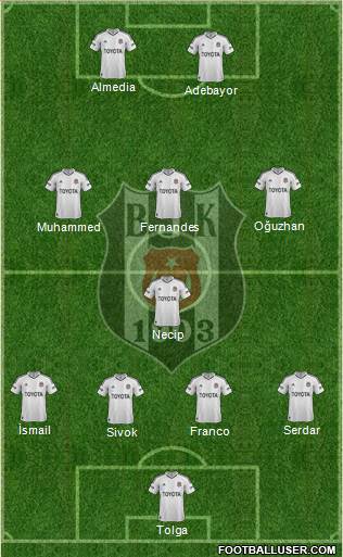 Besiktas JK Formation 2013