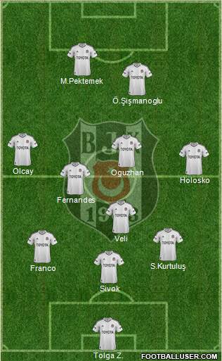 Besiktas JK Formation 2013