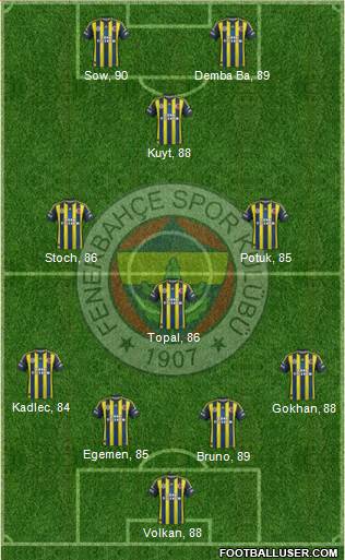 Fenerbahçe SK Formation 2013