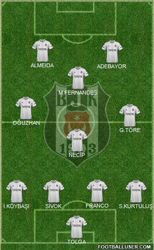 Besiktas JK Formation 2013