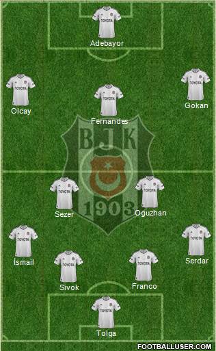 Besiktas JK Formation 2013
