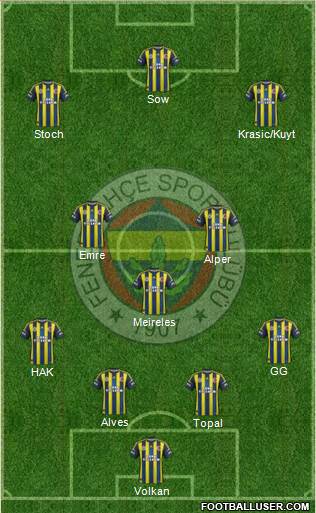 Fenerbahçe SK Formation 2013