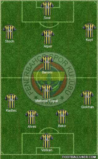 Fenerbahçe SK Formation 2013