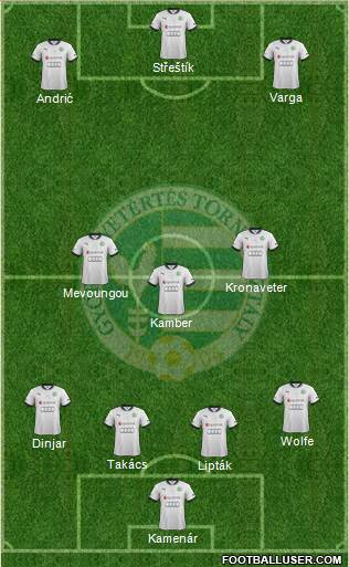 Gyori ETO FC Formation 2013