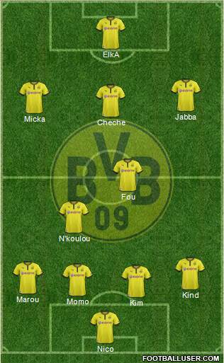 Borussia Dortmund Formation 2013