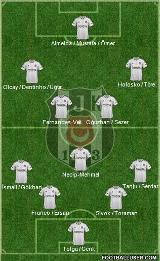 Besiktas JK Formation 2013