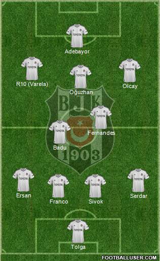 Besiktas JK Formation 2013