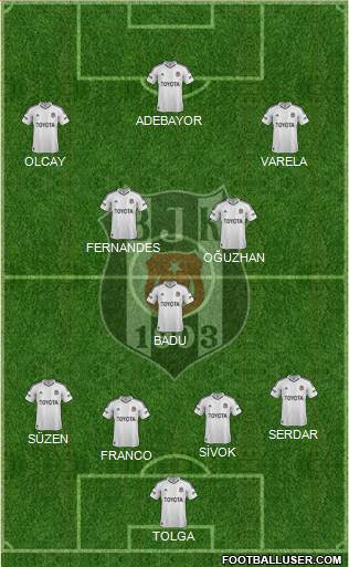 Besiktas JK Formation 2013