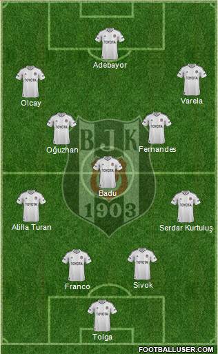 Besiktas JK Formation 2013