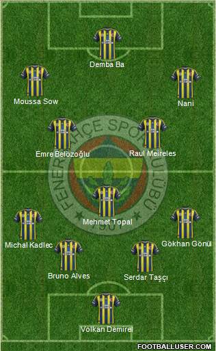 Fenerbahçe SK Formation 2013
