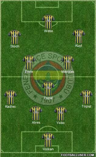 Fenerbahçe SK Formation 2013