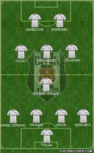 Besiktas JK Formation 2013