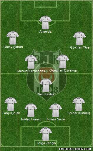 Besiktas JK Formation 2013
