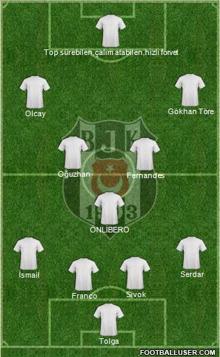 Besiktas JK Formation 2013