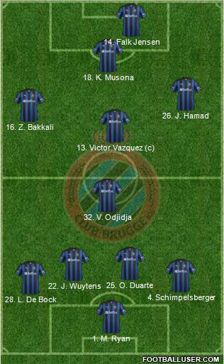 Club Brugge KV Formation 2013