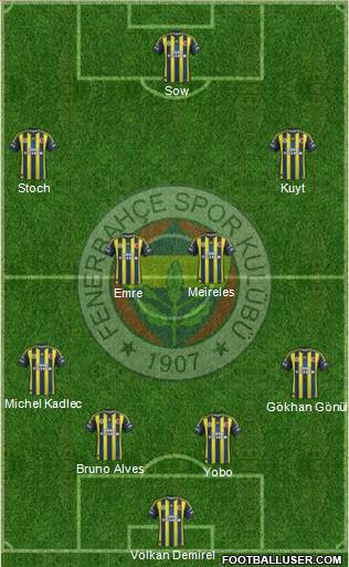 Fenerbahçe SK Formation 2013
