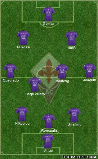 Fiorentina Formation 2013