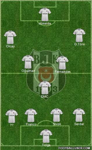 Besiktas JK Formation 2013