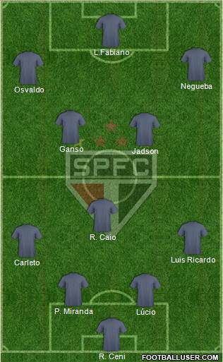 São Paulo FC Formation 2013