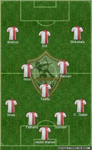 Zamalek Sporting Club Formation 2013