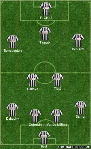 Newcastle United Formation 2013