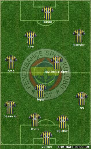 Fenerbahçe SK Formation 2013