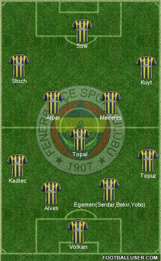 Fenerbahçe SK Formation 2013