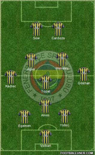 Fenerbahçe SK Formation 2013