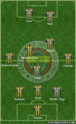 Fenerbahçe SK Formation 2013
