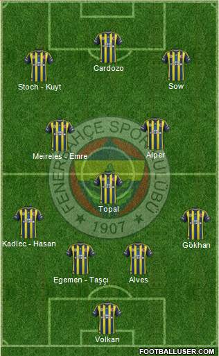 Fenerbahçe SK Formation 2013