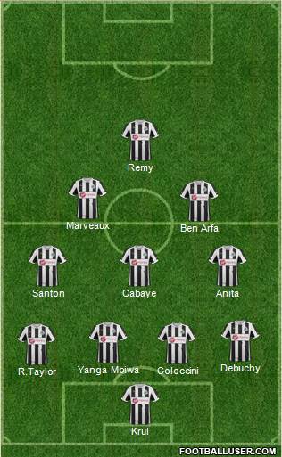 Newcastle United Formation 2013