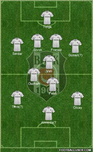 Besiktas JK Formation 2013