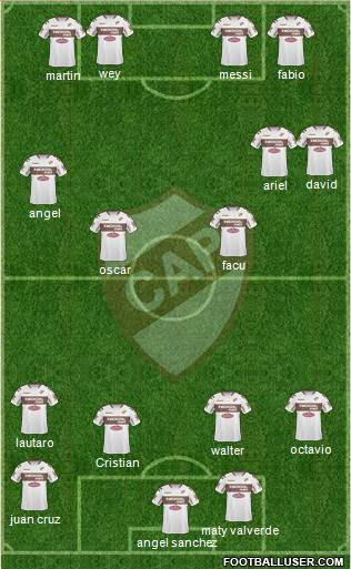 Platense football formation