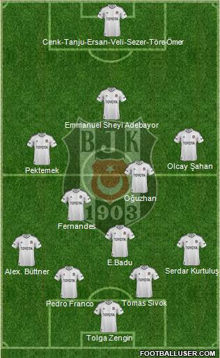 Besiktas JK Formation 2013