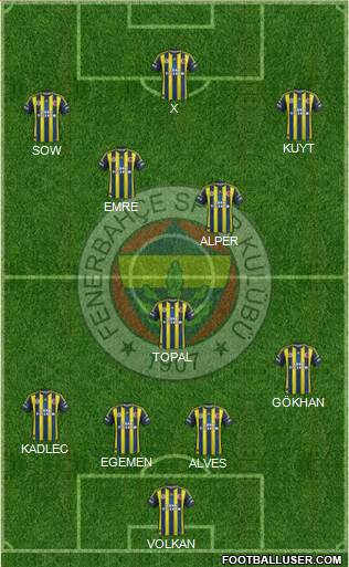Fenerbahçe SK Formation 2013