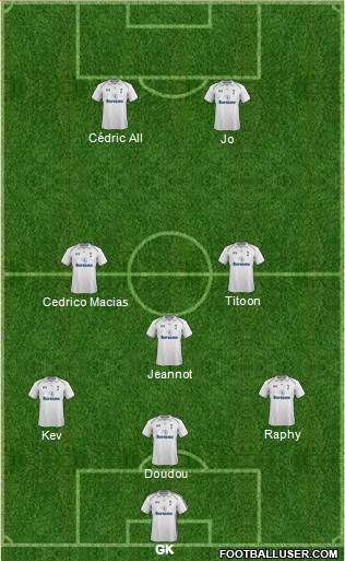 Tottenham Hotspur Formation 2013