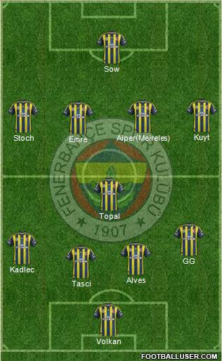 Fenerbahçe SK Formation 2013